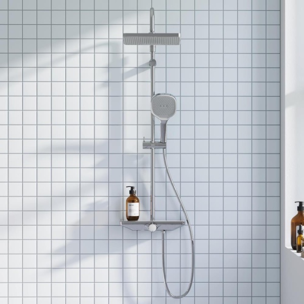 Душевая система со смесителем Damixa Merkur 940730000 монтаж настенная без термостата хром