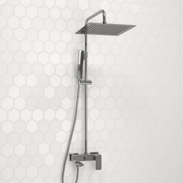 Душевая система со смесителем Wasserkraft  A177.118.103.010.CH монтаж настенная без термостата хром