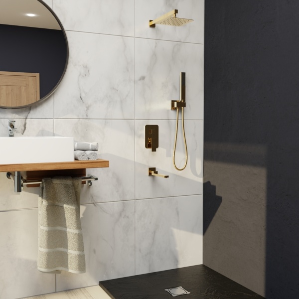 Душевая система со смесителем RGW Shower Panels 51140856-06 монтаж встраиваемая в стену без термостата 