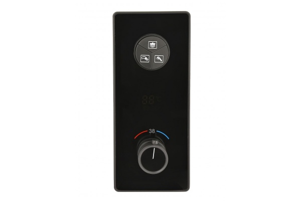 Душевая система со смесителем ALMAes Eden TVZ-0817 монтаж встраиваемая в стену без термостата черный матовый