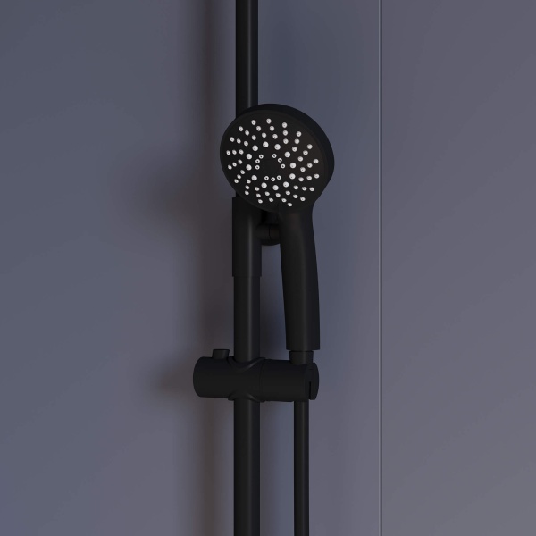 Душевая система со смесителем RGW Shower Panels 59140126-04 монтаж настенная без термостата черный