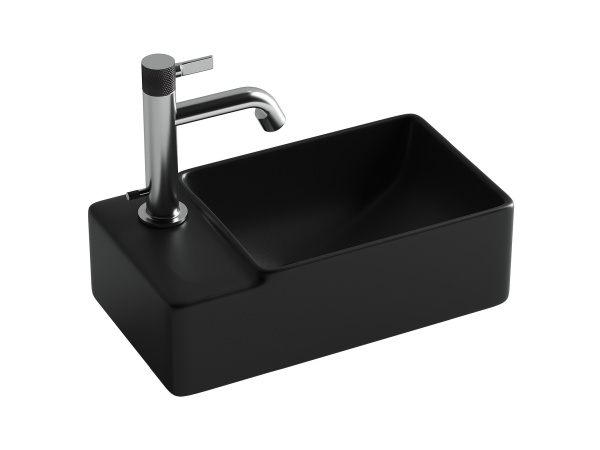 Раковина подвесная прямоугольная Ceramica Nova Element CN5046MB фарфор цвет черный матовый