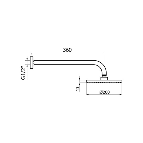 Верхний душ Webert  AC0013010METAL золото 