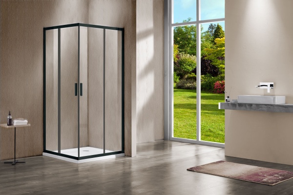 Душевой угол Vincea Garda VSS-1G1011CLB прямоугольный 110x100 стекла прозрачные, профиль черный