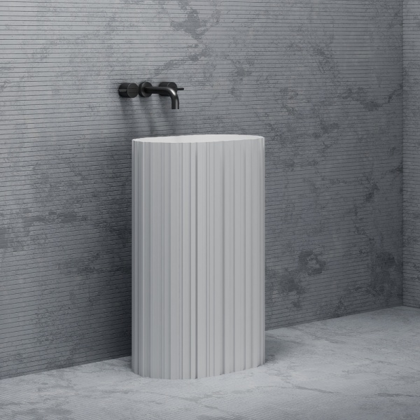 Раковина  овальная Abber STEIN AS2551-H искусственный камень цвет белый матовый