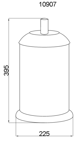 Ведро для мусора Boheme Murano Cristal 10907-CRST-CH 5 л