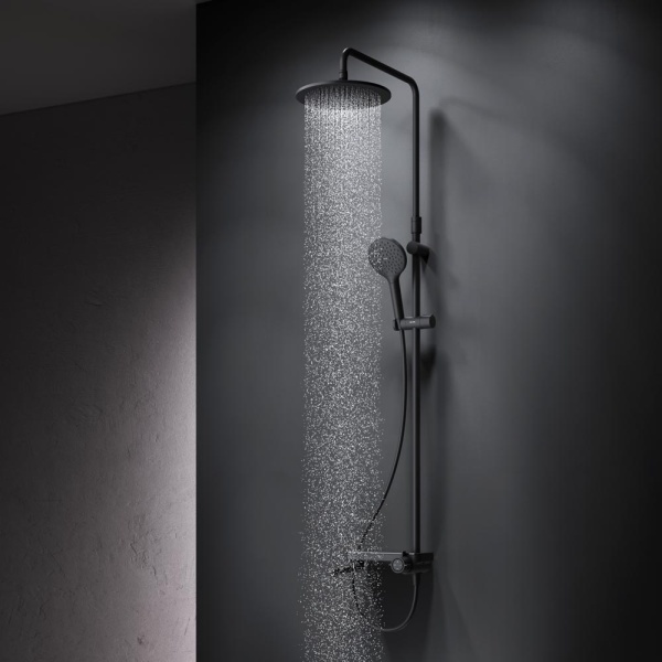 Душевая система со смесителем Am.Pm Like F0780722 монтаж настенная без термостата черный