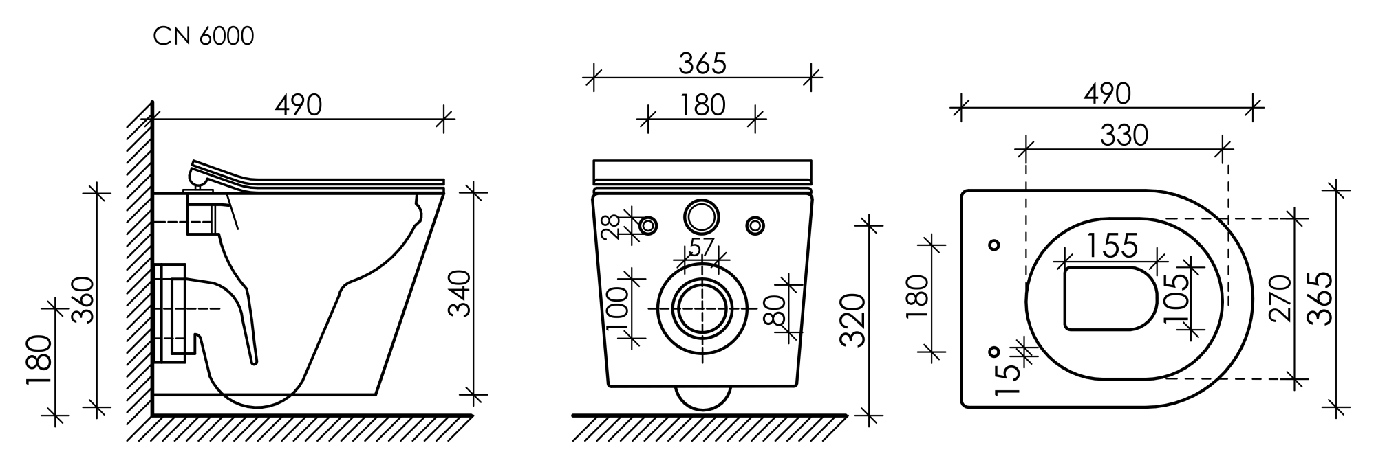 Унитаз подвесной Ceramica Nova Balearica CN6000MC Rimless фарфор бежевый матовый
