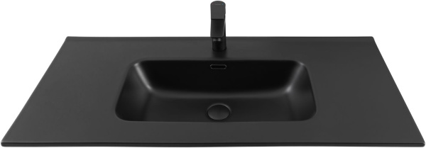 Раковина мебельная прямоугольная Aquanet Flat 00329257 керамика цвет черный матовый