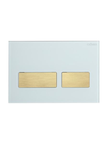Кнопка смыва механическая Cezares Lux LUX-GB-2-BORO цвет белый-золото