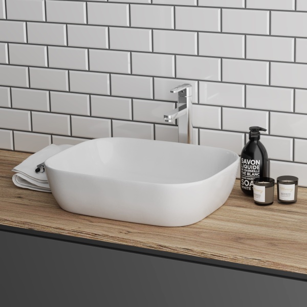 Раковина  прямоугольная Grossman Style GR-3020 фаянс цвет белый