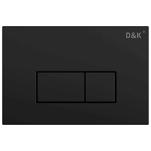 Кнопка смыва механическая D&amp;K Rhein DB1499025 цвет черный матовый