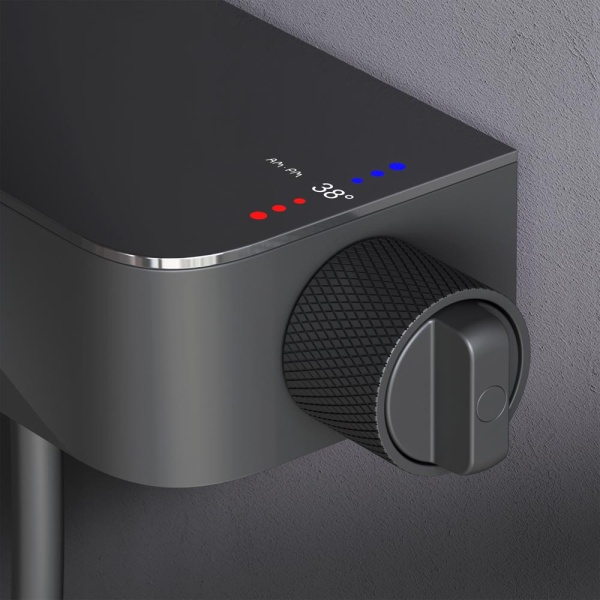 Душевая система со смесителем Am.Pm Func F078F222 монтаж настенная с термостатом черный