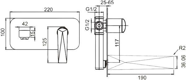 Смеситель для раковины Boheme Venturo 385 