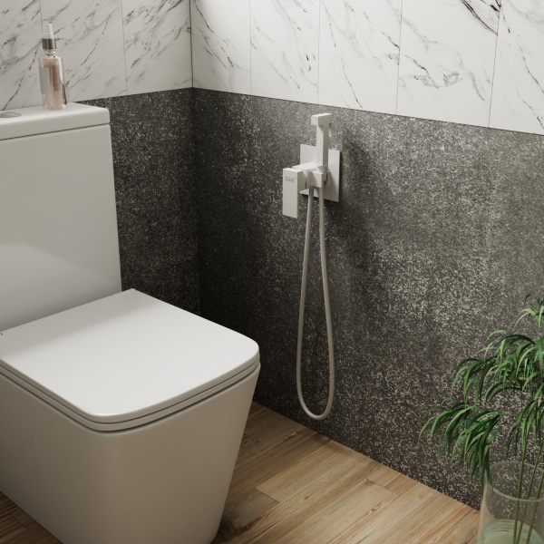 Гигиенический душ D&amp;K Bayern.Liszt DA1514508 встраиваемый в стену белый матовый