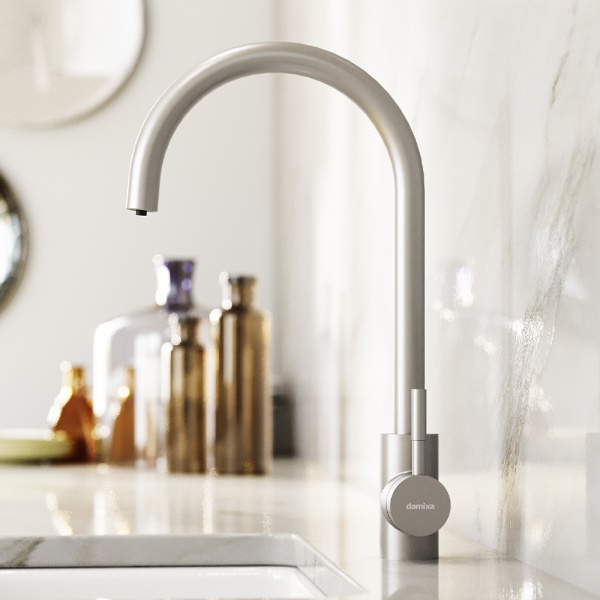 Смеситель для кухни Damixa Merkur 400721400 с подключением к фильтру никель
