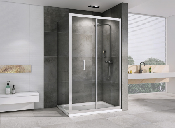 Душевой угол Abber Sonnenstrand AG07100-S90 прямоугольный 100x90 стекла прозрачные, профиль хром