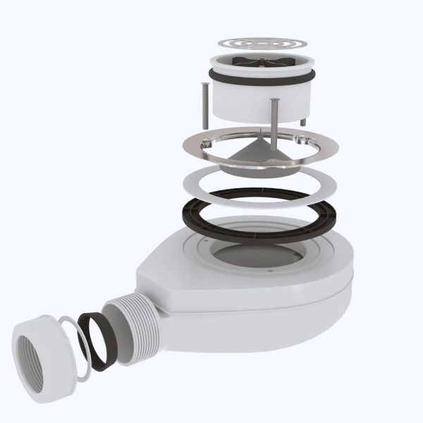 Сифон для душевого поддона StaroHome 1237877 пластик белый