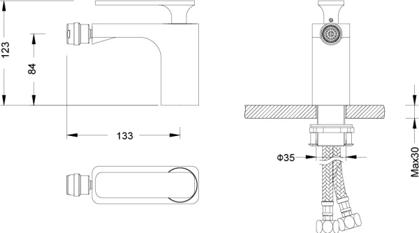 Смеситель для биде Timo Torne 4362/00F латунь хром