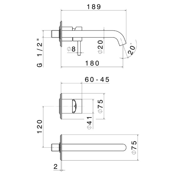 Смеситель для раковины Newform X-Steel 316 69628EX.50.050 stainless steel