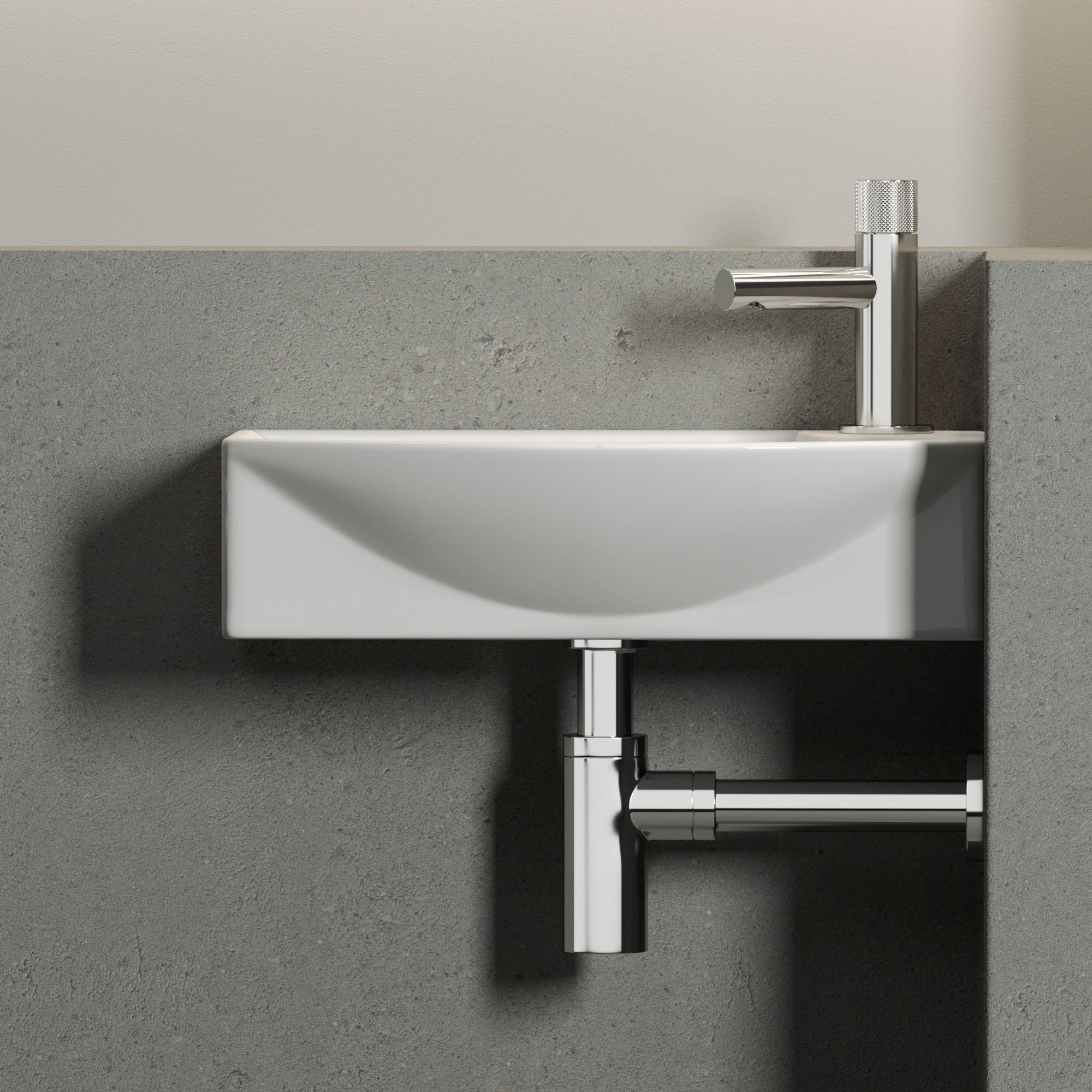 Раковина подвесная прямоугольная Ceramica Nova Element CN6038L фарфор цвет белый