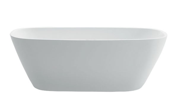 Акриловая ванна отдельностоящая BelBagno  BB72-1700-W0 170x80 овальная цвет белый