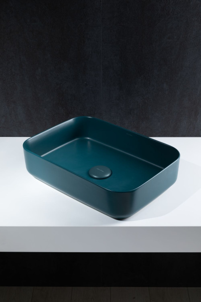 Раковина накладная прямоугольная Allen Brau Fantasy 4.11021.PT керамика цвет зеленый