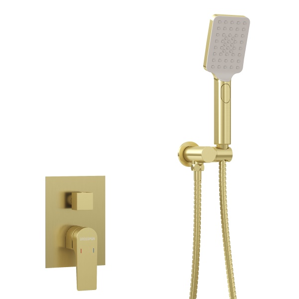 Душевая система со смесителем Grossman Classic 501.K35.04.320 монтаж встраиваемая  в стену без термостата золото