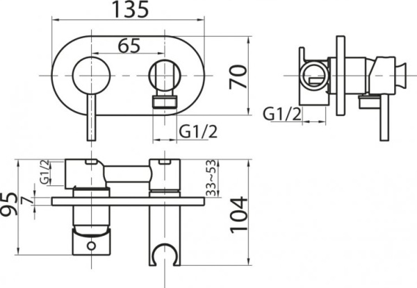 Комплект смесителей   Cezares  CZR-DA5-01 