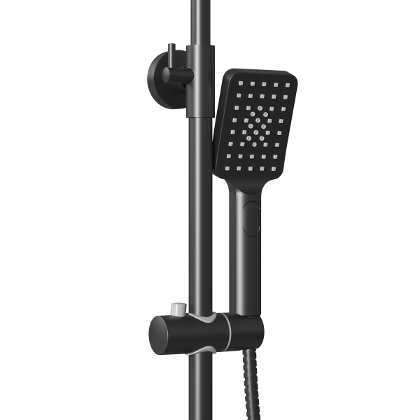 Душевая система со смесителем Grossman Cosmo 500.K35.02.210 монтаж настенная без термостата черный матовый