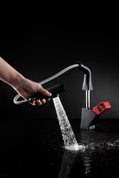 Смеситель для раковины Lemark Soul LM6008BR красный/черный