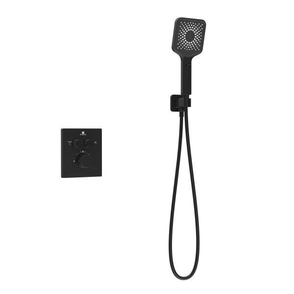 Душевая система со смесителем Vincea Inspire VSFW-3I21MT4MB монтаж встраиваемая в стену с термостатом матовый черный