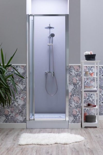 Душевая дверь Aquanet Alfa 210018 80 см стекла прозрачные, профиль хром