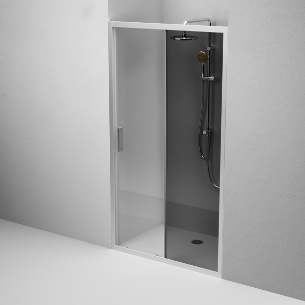 Душевая дверь Am.Pm Gem W90G-110-1-195MG 110 см стекла тонированные прозрачные, профиль хром