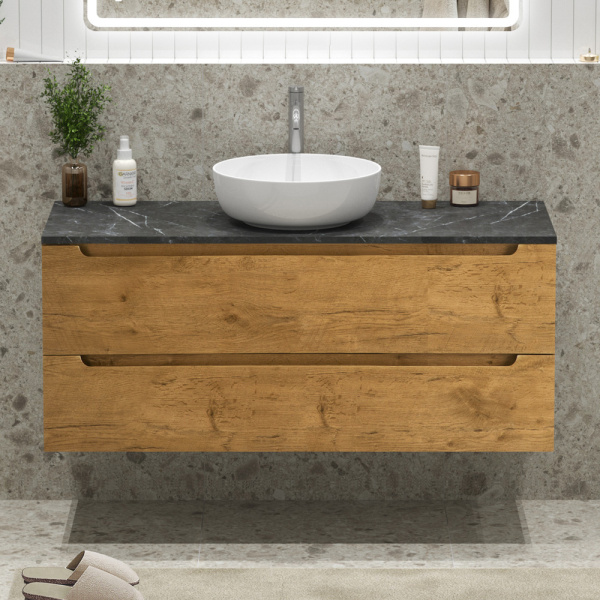 Тумба под раковину/столешницу подвесная BelBagno Etna ETNA-1200-2C-SO-RN-P 120 см  2 ящика цвет Rovere Nature 