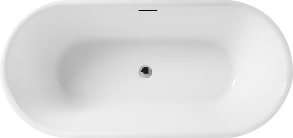 Акриловая ванна отдельностоящая BelBagno  BB405-1700-800 170x80 овальная цвет белый