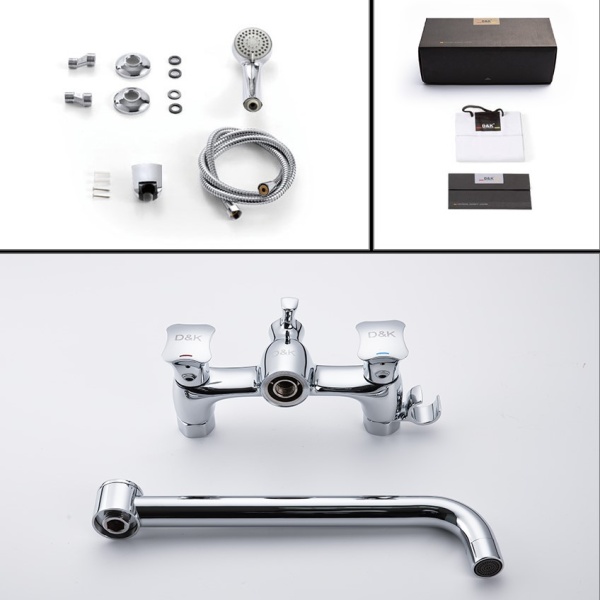 Смеситель для ванны или душа D&K Hessen DA1383301 настенный 
без термостата хром