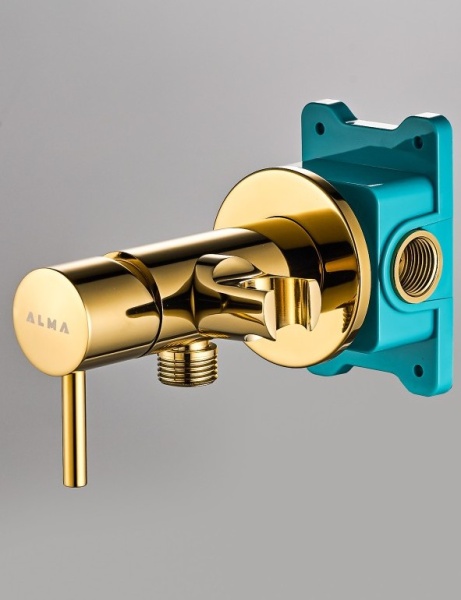 Гигиенический душ ALMAes Benito AL-859-08 встраиваемый в стену золото