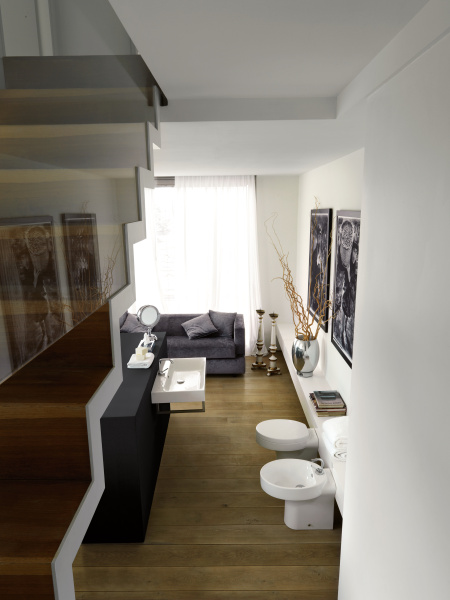 Раковина подвесная прямоугольная Kerasan Cento 353401*1 фарфор цвет белый