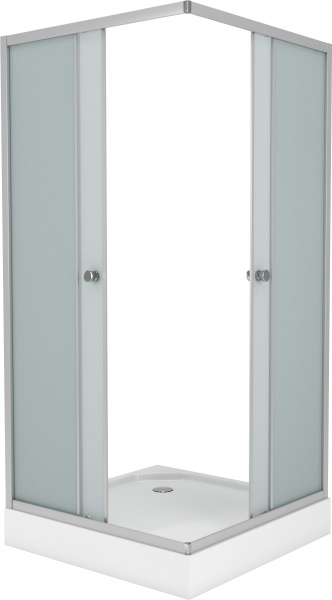 Душевой угол Niagara Eco NG-009-14Q 90x90 стекла матовые, профиль матовый хром