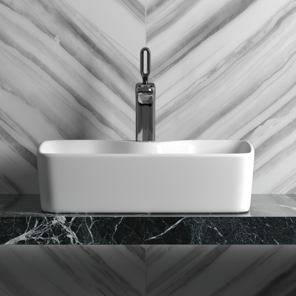 Раковина накладная прямоугольная Ceramica Nova Element CN6033 фарфор цвет белый