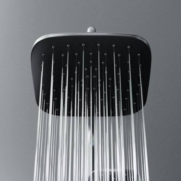 Душевая система со смесителем Damixa Option DX218092300 монтаж настенная с термостатом черный матовый