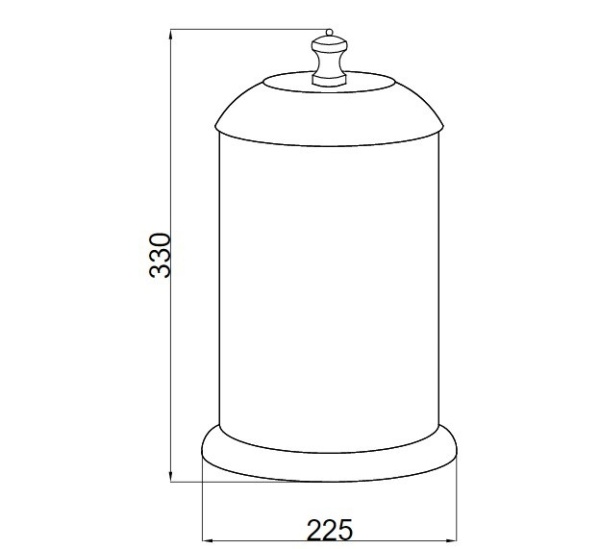 Ведро для мусора Boheme Palazzo 10158 напольное цвет Gold