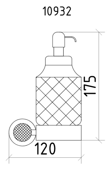 Диспенсер для мыла Boheme Royal Cristal 10932-BR