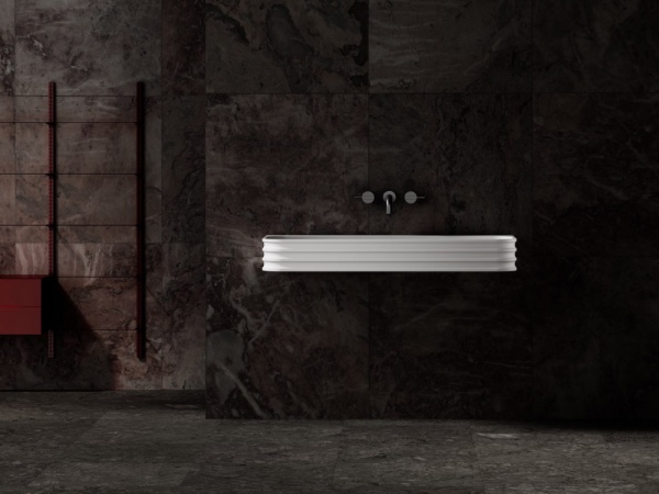 Раковина подвесная прямоугольная Abber STEIN AS2651-0.8 искусственный камень цвет белый матовый