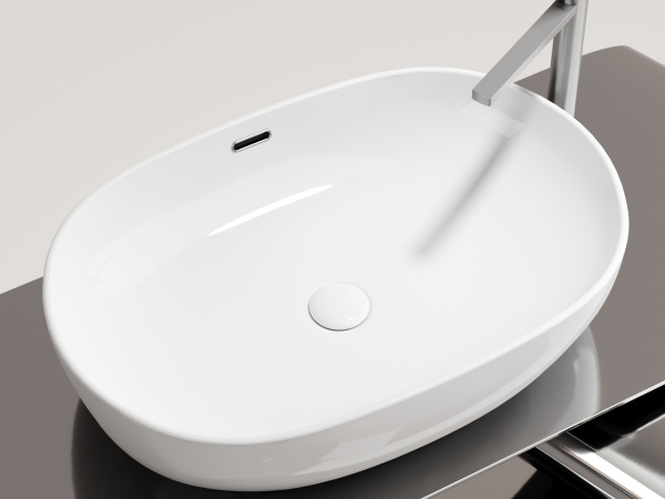 Раковина накладная овальная Ceramica Nova Element CN6064 фарфор цвет белый