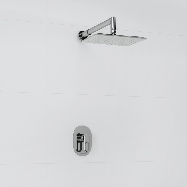 Душевая система со смесителем Wasserkraft  A12831 монтаж встраиваемая в стену без термостата хром