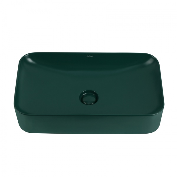 Раковина  прямоугольная Abber Rechteck AC2204MDG фаянс цвет темно-зеленый матовый