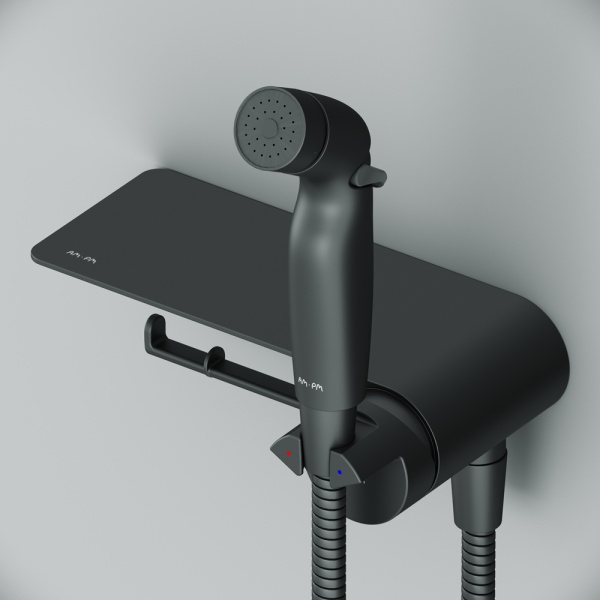 Гигиенический душ Am.Pm Func F0H8F922 встраиваемый в стену черный