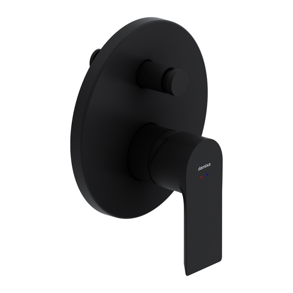 Душевая система со смесителем Damixa Apollo 947520300 монтаж встраиваемая в стену без термостата черный